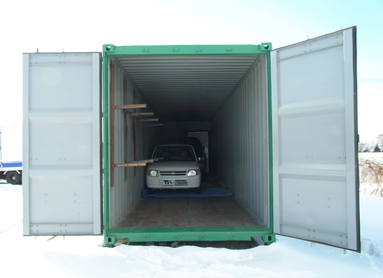 40ｆｔコンテナを車庫として利用1